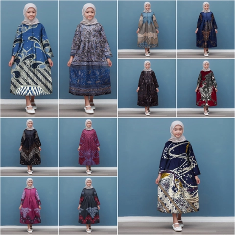 Kois Batik - Gamis anak perempuam batik terviral banyak pilihan modern