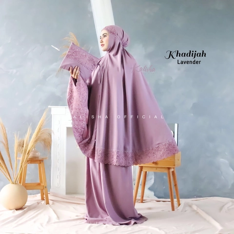 Kalisha Official - Mukena Khadijah Polos Jumbo Bordir