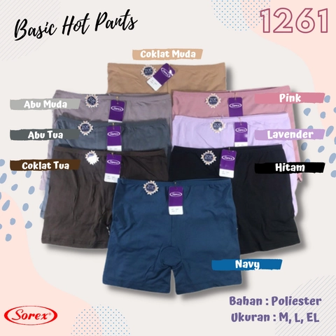 Sorex 1261 Celana Basic Hot Pants Wanita CD Boxer Segi Empat Cewek Super Soft