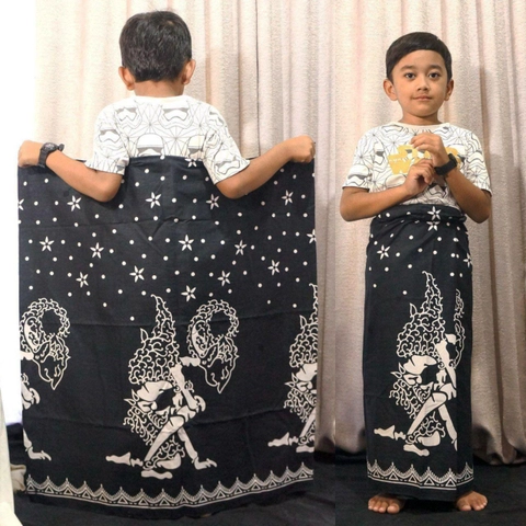 Kois Batik - Sarung anak paud tk usia 3 sampai 7 tahun motif bulan bintang wayanh