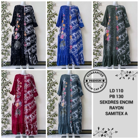 Batik Ayodha - DASTER SEKDRESS AIRA LEHER BULAT ALLSIZE STANDART