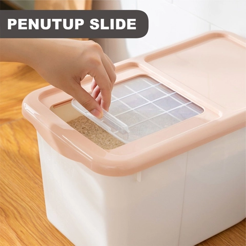 [PO] Orderpedia Kitchen - Box Tempat Penyimpanan Beras Dengan Roda Serbaguna