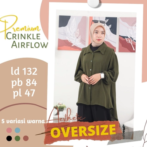Jembar - Kemeja Blouse Aesthetic Oversize Crinkel Premium
