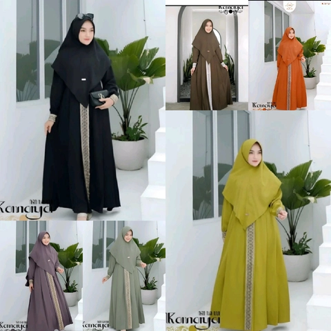 Kois Batik - New kanaya dress set hijab syari cantik banget