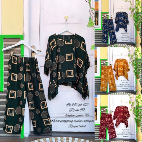 Rambe Batik Indonesia - One Set Waka Ektu Premium Bahan Rayon Tebal