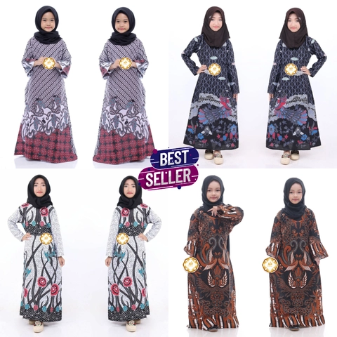 Rambe Batik Indonesia - Batik Baju Gamis Anak Usia 3-10 tahun