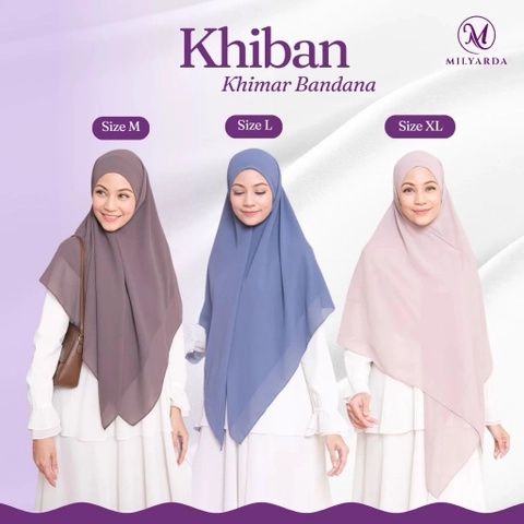Milyarda Hijab - Khiban Syari Khimar Bandana Ceruti babydoll French square Syari Segiempat Tali