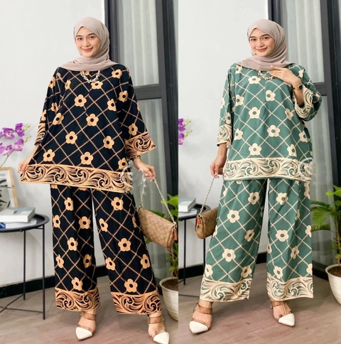 Amha Collection - ONE SET VENESIA PAJAMAS JUMBO RAYON PREMIUM
