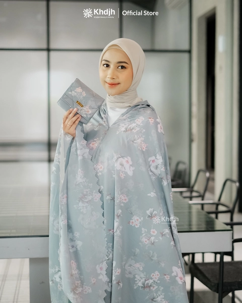 KhadijahLabel - Mukena Traveling Mukena Parasut Mukena Premium Jumbo Motif 2 in 1 Evelyn