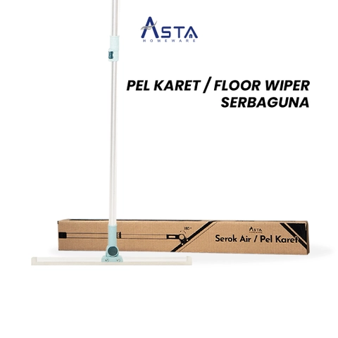 Asta Serokan Air Karet Pembersih Lantai Jendela Serbaguna Gagang Panjang 117 cm