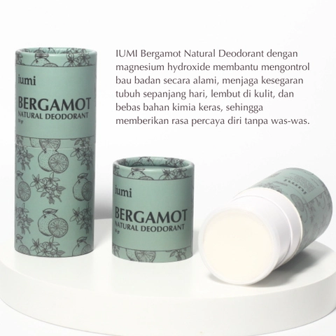IUMI - Bergamot Natural Deodorant Dengan Magnesium Hydroxide Penghilang Bau Badan