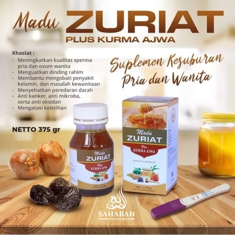 Sahabah Store - Madu Zuriat Plus Kurma Ajwa - Madu Promil - Zuriat Pomil - Herbal Penyuburan