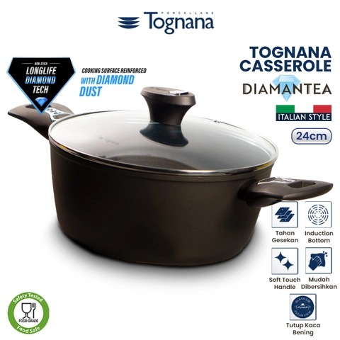 Asta Homeware Official - Tognana Italy Premium Casserole Panci Masak Anti Lengket 24 cm