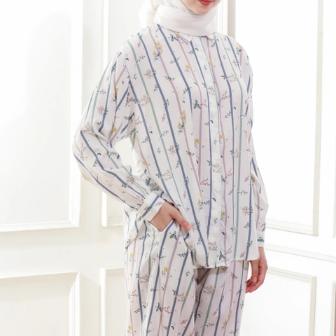 Linen pyjamas set all size warna random 12 pcs