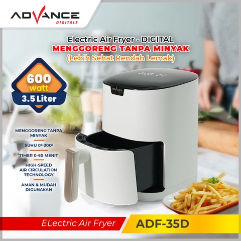Advance Digitals Indonesia - Electric Air Fryer ADF-35D / ADF35D Stainless Wadah 600W