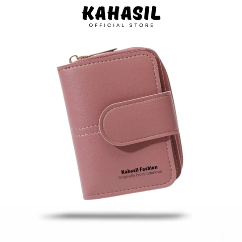 KAHASIL - Dompet Lipat Wanita Bahan Kulit PU Leather KHDP38