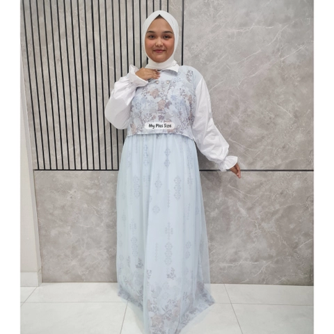 My Plus Size - Gamis Vest Ceruty Jumbo Wanita 3904 / Ld 135 cm & 150 cm / Gamis Eid Series Jumbo Wanita