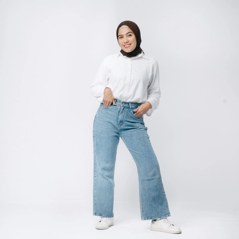 MKY Clothing - FLARE JEANS RIPPED