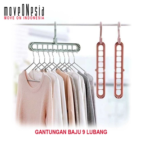 Moveonesia - Gantungan Baju 9 Lubang