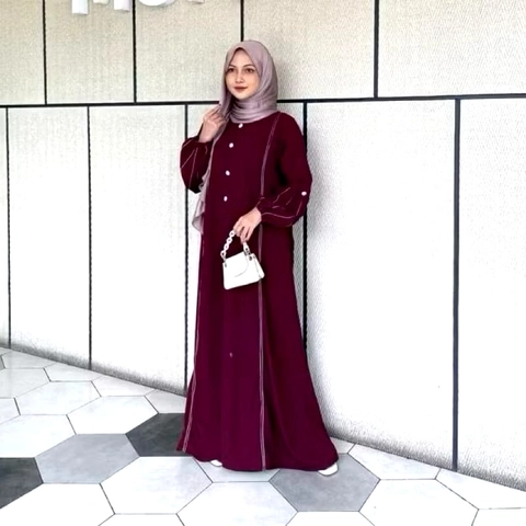 Muslim Clothing - Muslim Clothing-FIYA ABAYA DRESS MAXY CRINGKEL AIRFLOW
