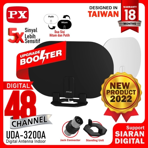UTAMAMEGA - Antena TV Digital Indoor DVB T2 Booster PX UDA3200A