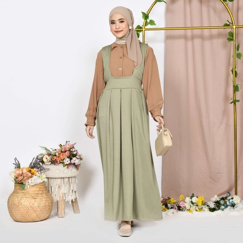 Mybamus - Long Saba Overall Dress - Overall Rok Kekinian