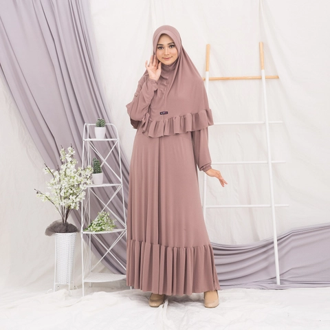 Kakakeyza official - Gamis polos hijab remple dewasa K&KEY ORI BRANDED
