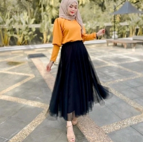 Bursanekashop - rok tutu muslimah / rok wanita / bawahan muslim wanita