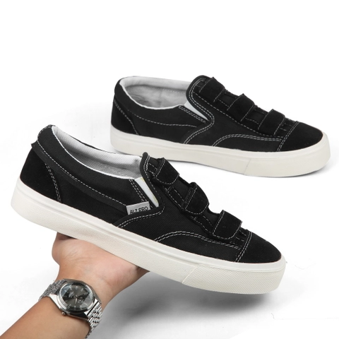 ALZ PRO 9108 Black Sepatu Kanvas Slip On Wanita