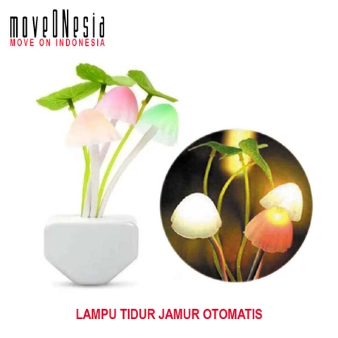 Moveonesia - Lampu Tidur Jamur LED Sensor Cahaya