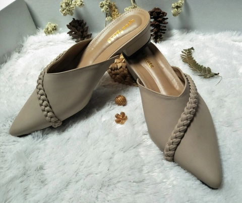 apaastore - Sandal Wanita Kepang AZ Hak 5 CM Creem AP-09