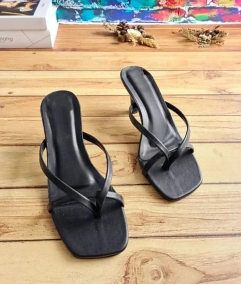 apaastore - Heels Wanita Sandal Jepit Silang 7cm Size 35-42