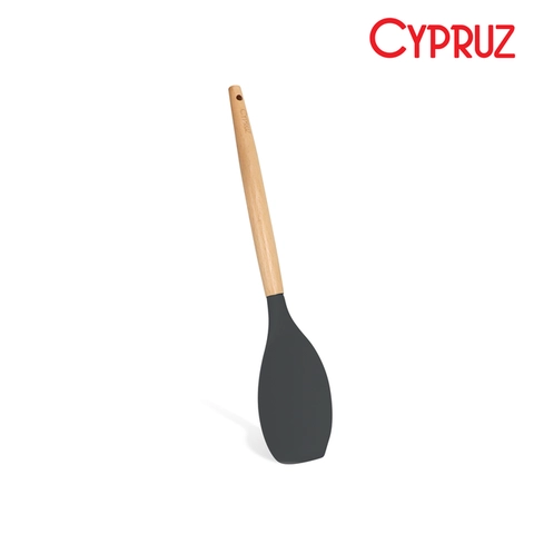 Cypruz Utensil Gg Kayu Kepala Silicone Sendok Serving RATA ABU2 1296X1 AM0935AU