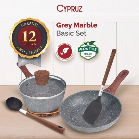 Cypruz Official - Cypruz MARBLE Cookware Set BASIC 5pcs PI-0901