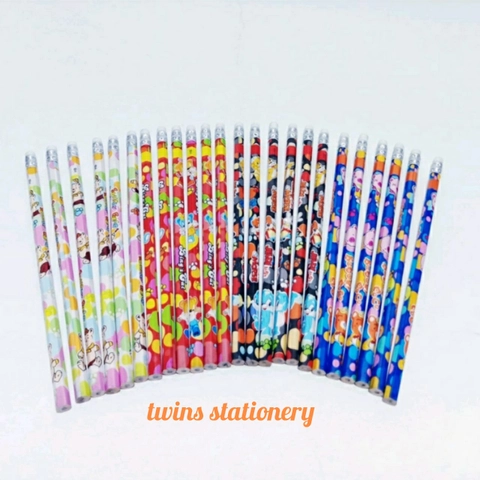TWINS STATIONERY - Pensil carakter motif lucu 24 pcs