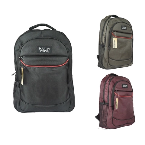 Martin Versa - Martinversa TP9 Tas Polo Pria Laptop Sekolah Kerja Kanvas Nylon