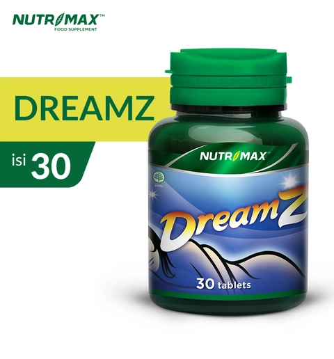 Nutrimax Dreamz 30 Tablet untuk Tidur yang Berkualitas Insomnia Jet Lag Tekanan Darah Tinggi