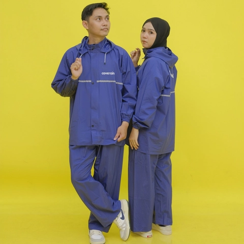 Coverain - Raincoat - Jas Hujan Raincoat Setelan List Premium Coverain