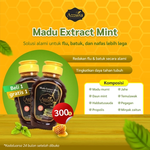 Madu Azzura - Extract Mint 300gr (Buy 1 Get 1)