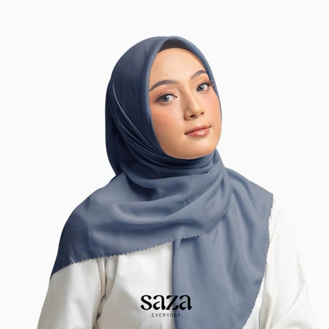 SAZA Everyday - Jilbab Segiempat Aira Voal SQ Charchoal Blue