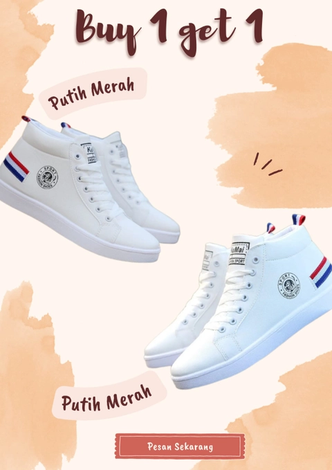 Koekita - Buy 1 Get 1 Sepatu Boot Sneakers Pria Casual Kunmai Sport