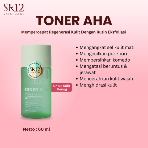 SR12 Toner AHA Toner Eksfoliasi Kulit Kering Dan Memudarkan Flek Hitam