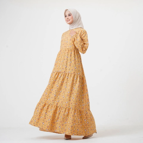 Lusianasae - Lusianasae - Kalalili Dress warna Orange bahan crinkle seven Busui friendly