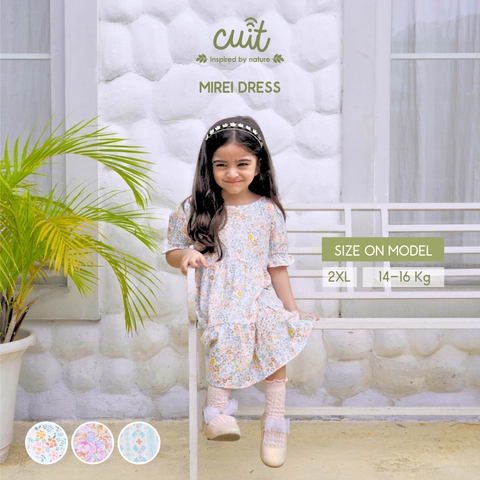 KINTAKUN BABY X CUIT Dress Anak Perempuan Tangan Pendek Mirei - Pakaian Anak Bayi Wanita