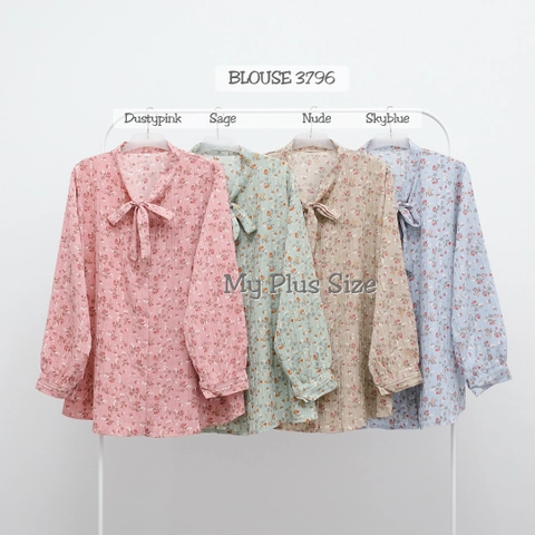 My Plus Size - Blouse Flowers Jumbo Wanita 3796 Ld 125 cm/135 & 150 cm