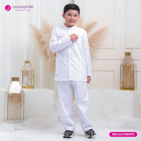 RAUNAPRIDE OFFICIAL - KOKO ANAK SET RKA-03 PJ WHITE
