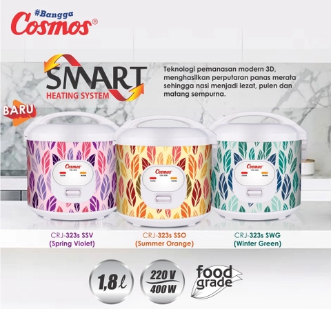 Cosmos - Rice Cooker Non Stick 2L CRJ 323 S 