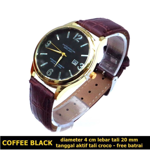 Lanc Fashion - Jam Cowo Tanggal Oysterdate Leather Croco
