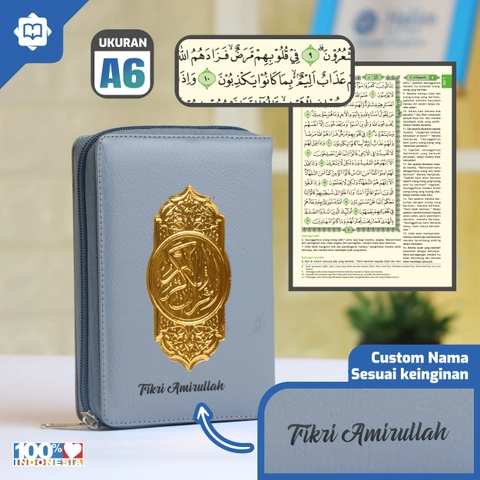 Halim Quran - AL-QURAN TERJEMAH AL-HALIM RESLETING A6 UKURAN SEDANG + CUSTOM NAMA TANPA PO