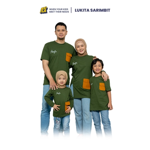 Hoofla - HOOFLA - LUKITA - Baju Kaos Couple Keluarga Ayah Ibu Anak Warna Army